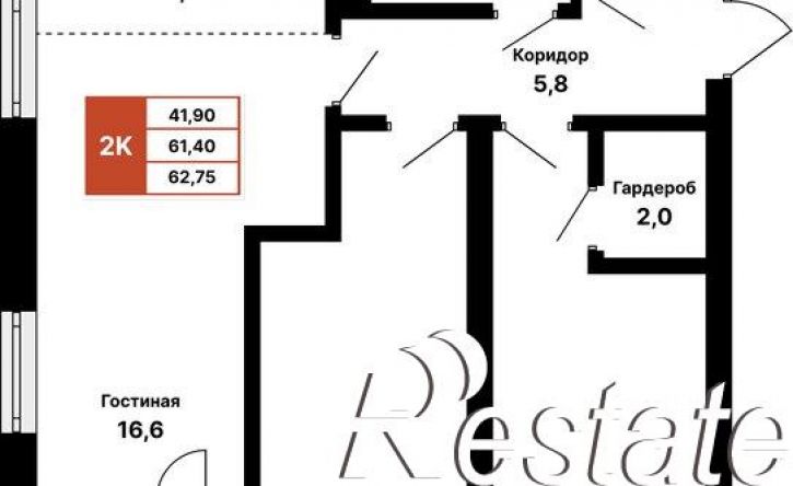 2-комн квартира в новом доме Ярмарочная улица, 15,  д. 15