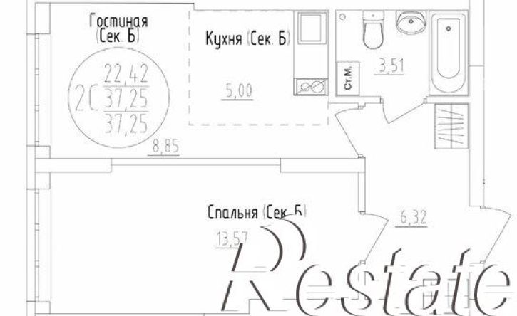 2-комн квартира улица Лётчиков, 2/10,  д. 2/10